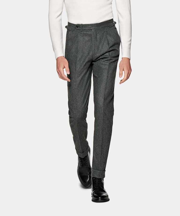 Pantalones Vigo gris intermedio plisados