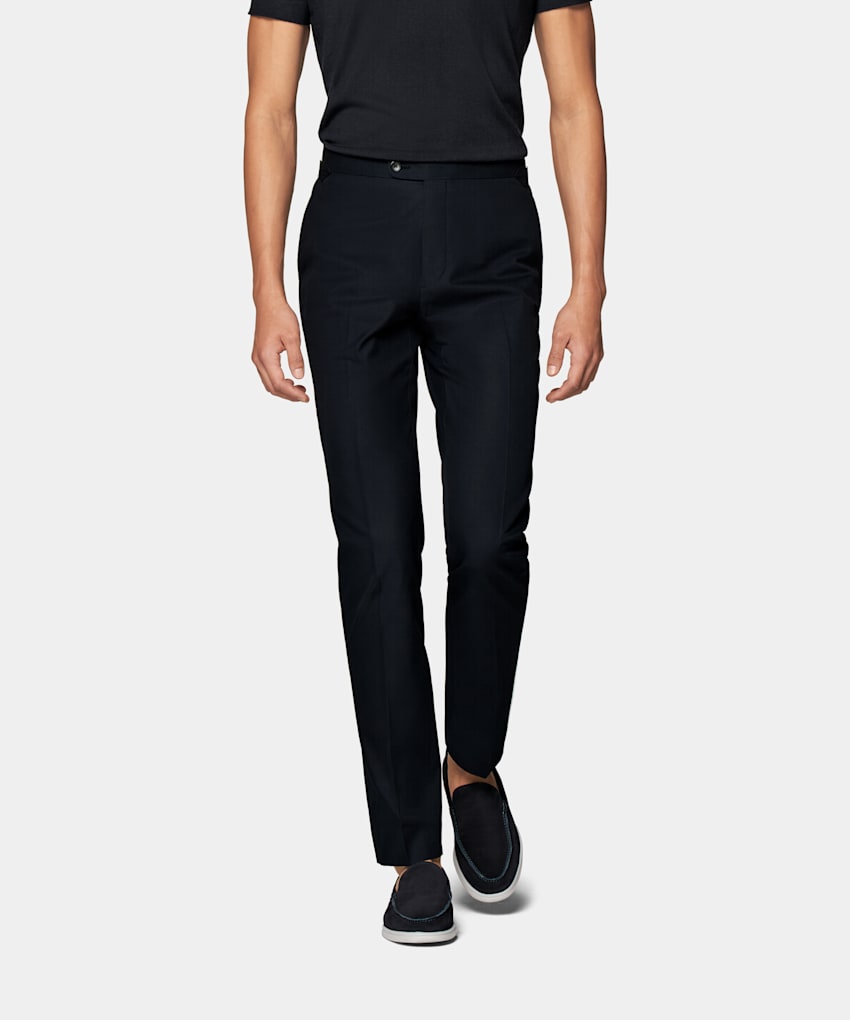 SUITSUPPLY Pure Cotton by E.Thomas, Italy Navy Brescia Trousers