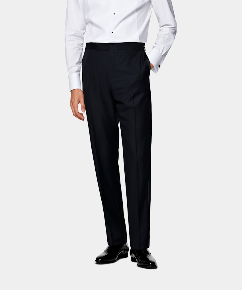SUITSUPPLY All Season Pura lana S110s de Vitale Barberis Canonico, Italia Pantalón de esmoquin navy Straight Leg