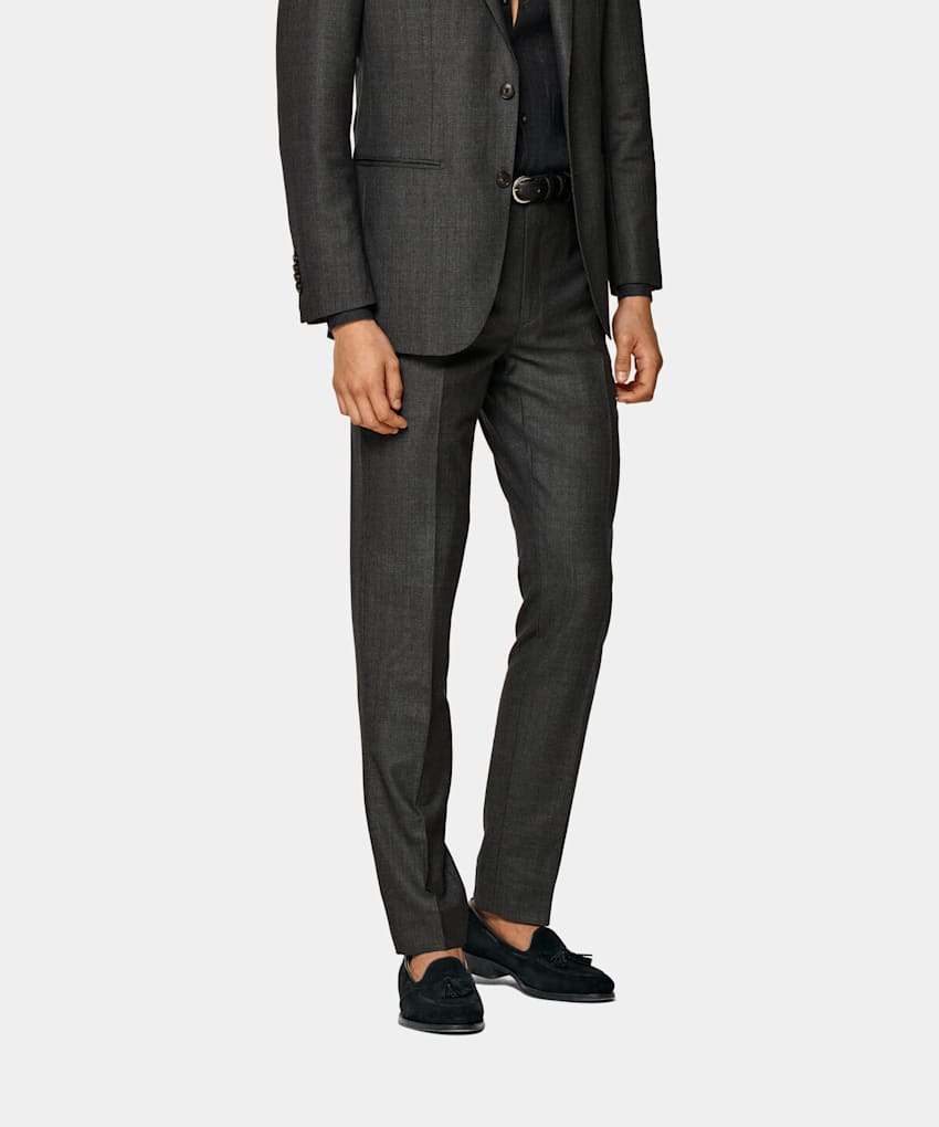 SuitSupply Dark Grey Brescia Suit Trousers