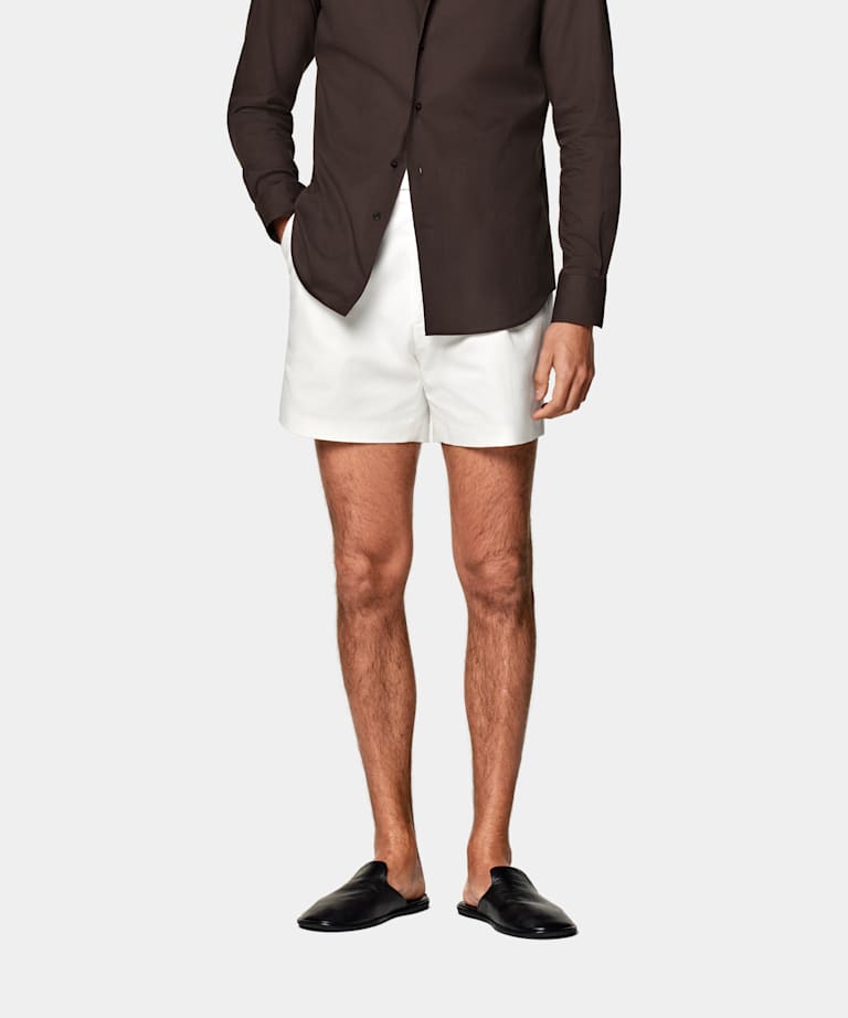 Off-White Straight Leg Shorts