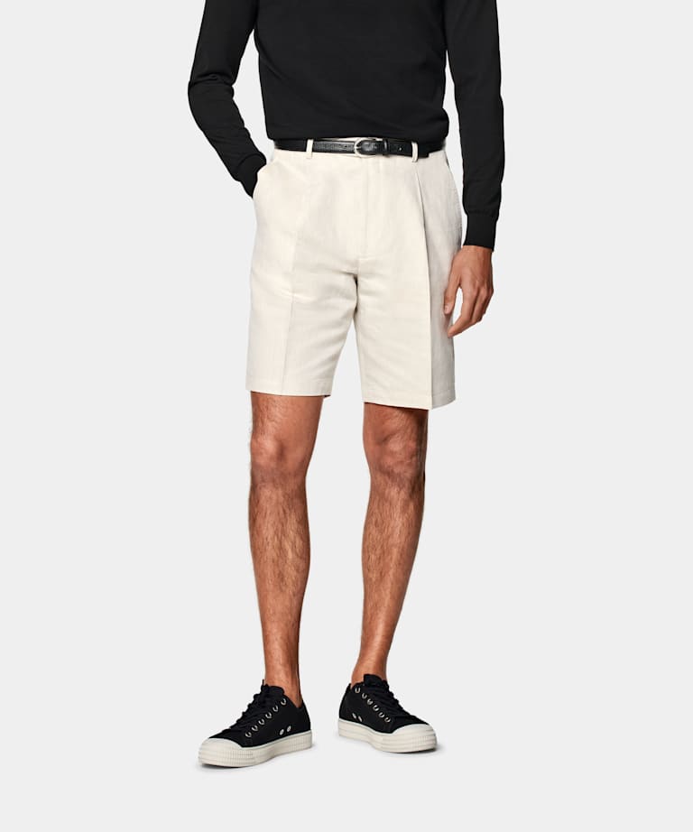 Sand Straight Leg Shorts