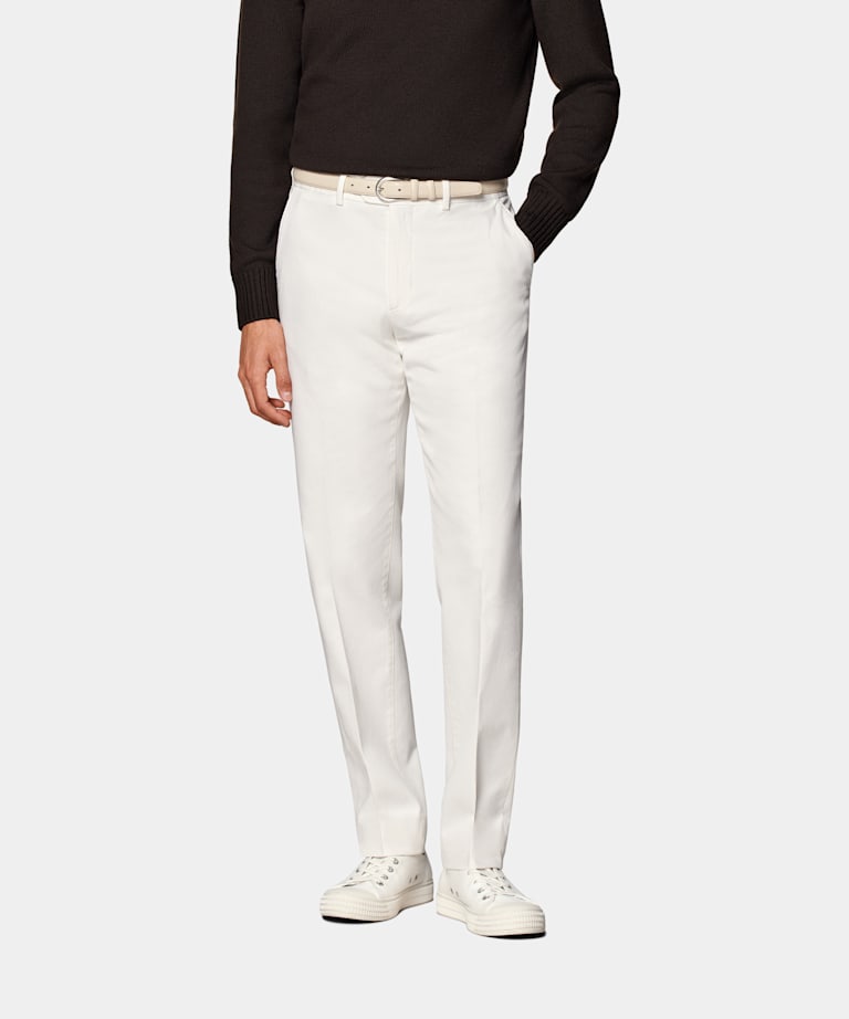 Off-White Slim Leg Straight Chinos