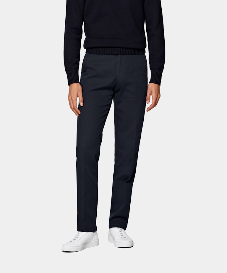 Dark Grey Straight Leg Tapered Jeans in Pure Cotton