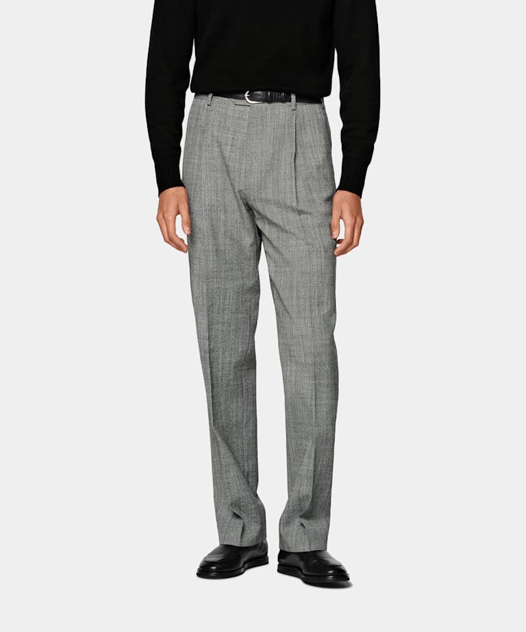 Black Wide Leg Straight Pants