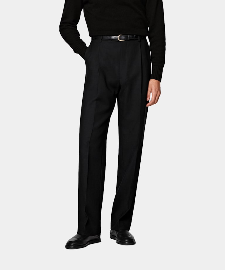 STRAIGHT TROUSERS ブラック GU公式 | ウォームレギンス