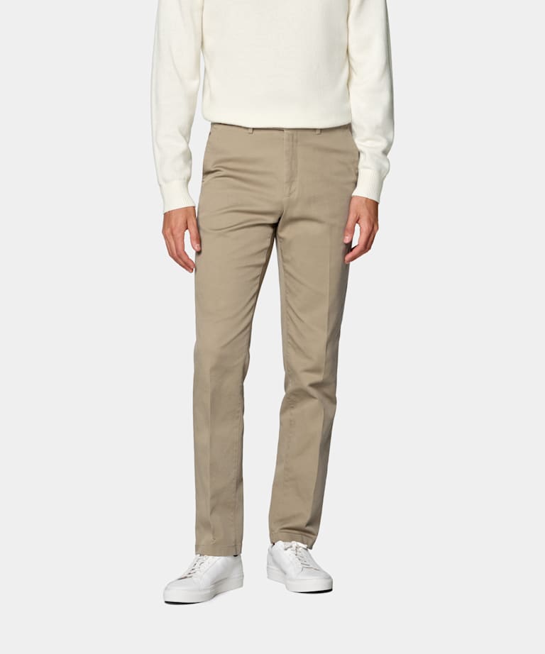 Light Brown Slim Leg Chinos