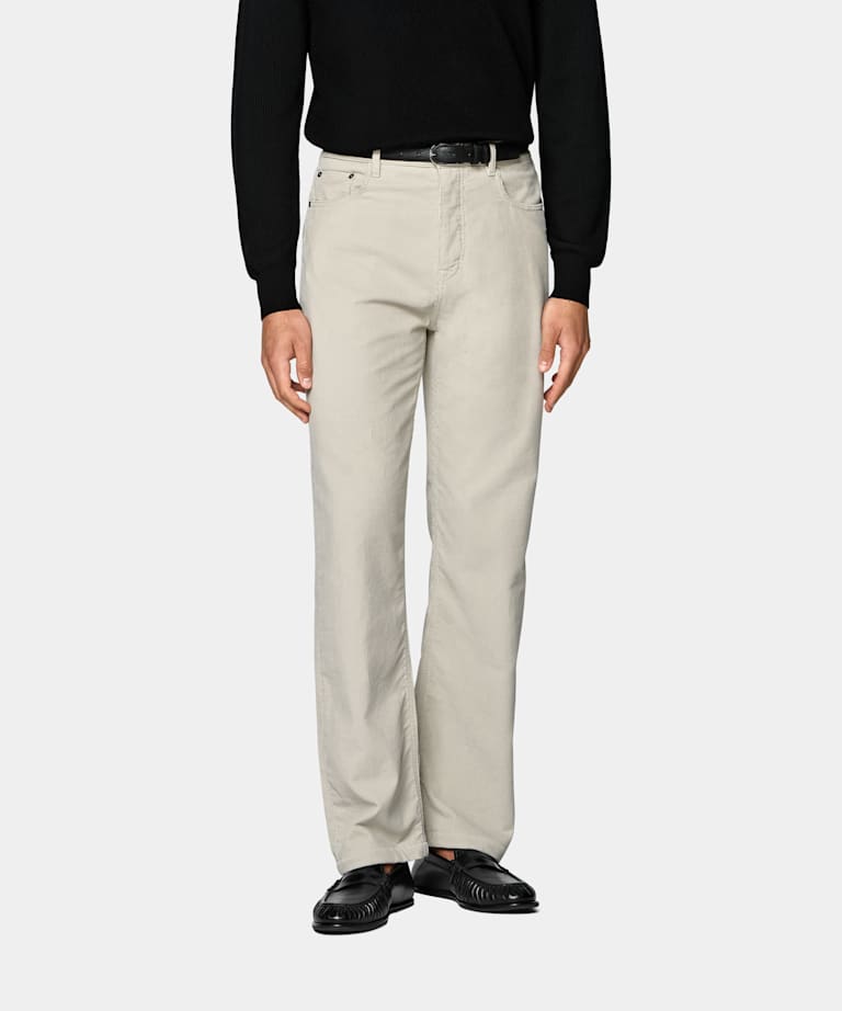 Light Brown Straight Leg Jeans