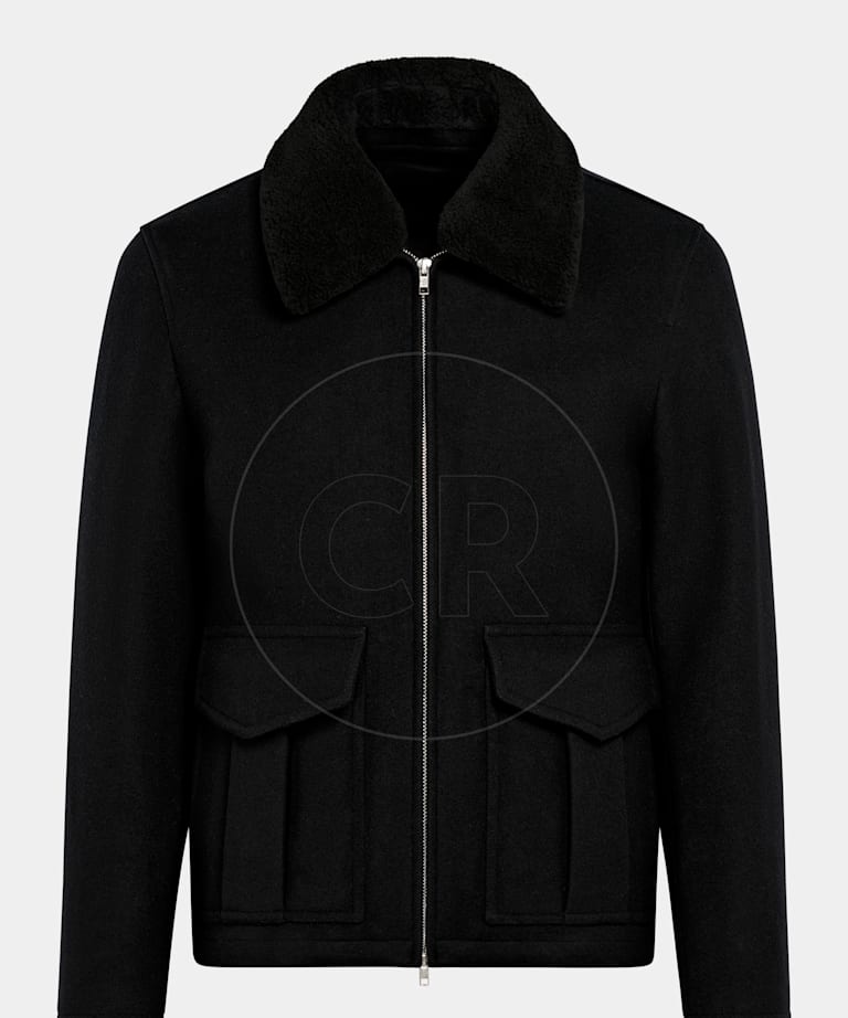 Chaqueta bomber negra