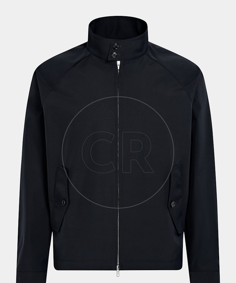 Navy Raglan Bomber Jacket