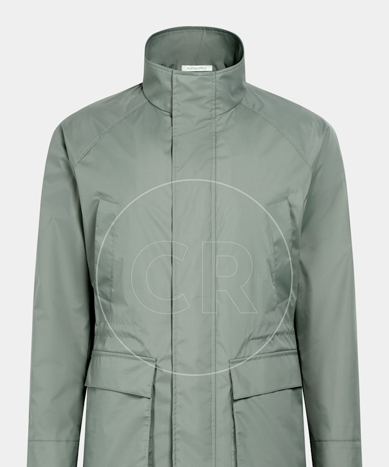 Mid Green Raglan Field Jacket