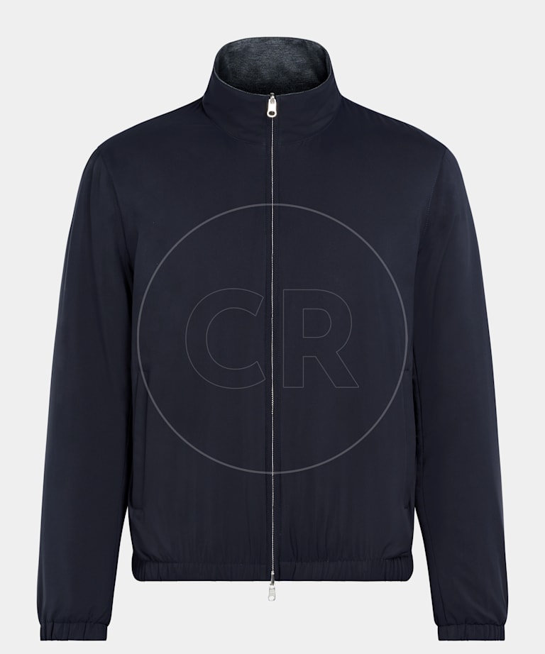 Navy Reversible Bomber Jacket