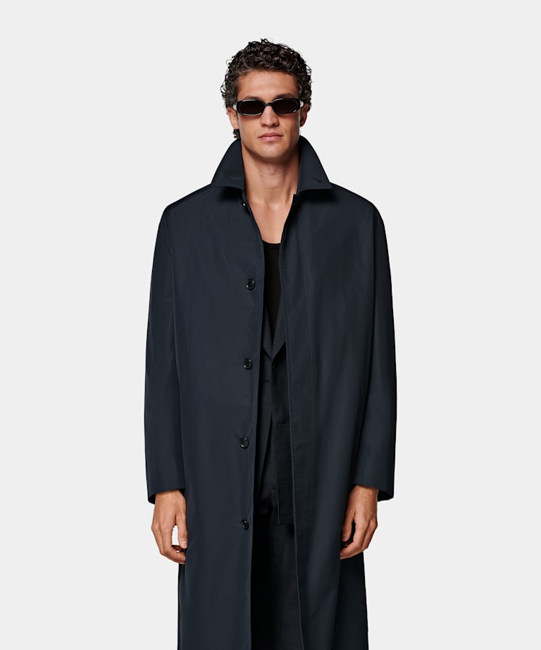 네이비 오버코트