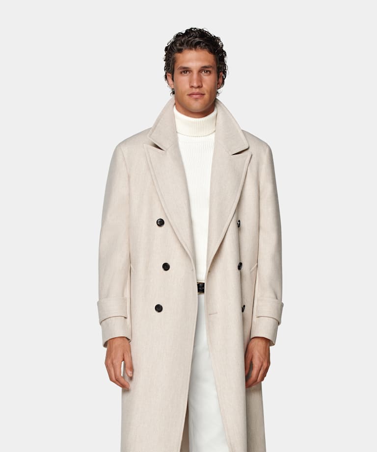 Manteau long sable