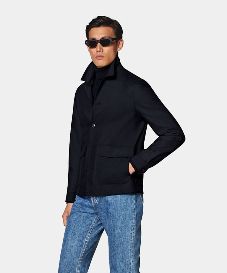 Navy Bomber Jacket