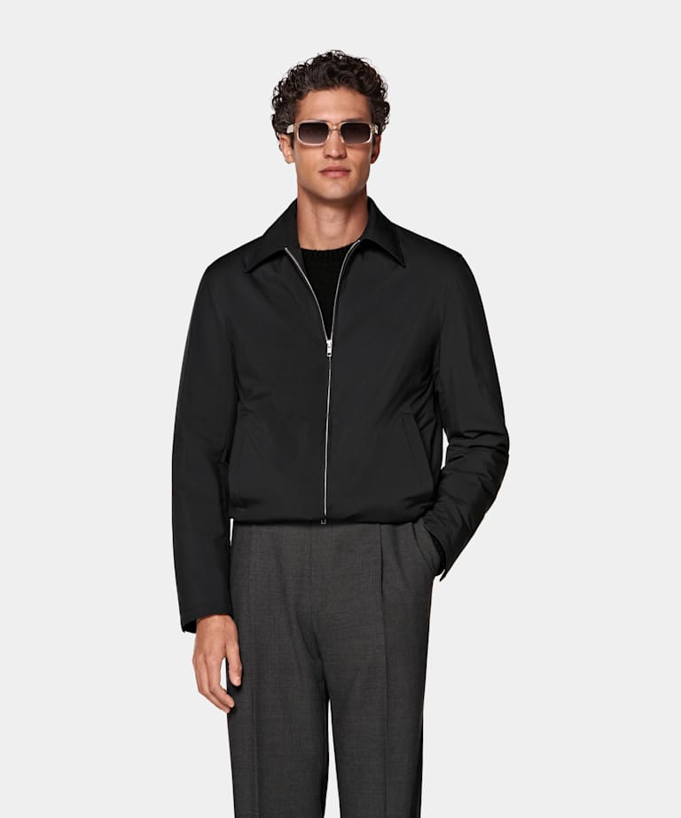 Black Down Bomber Jacket