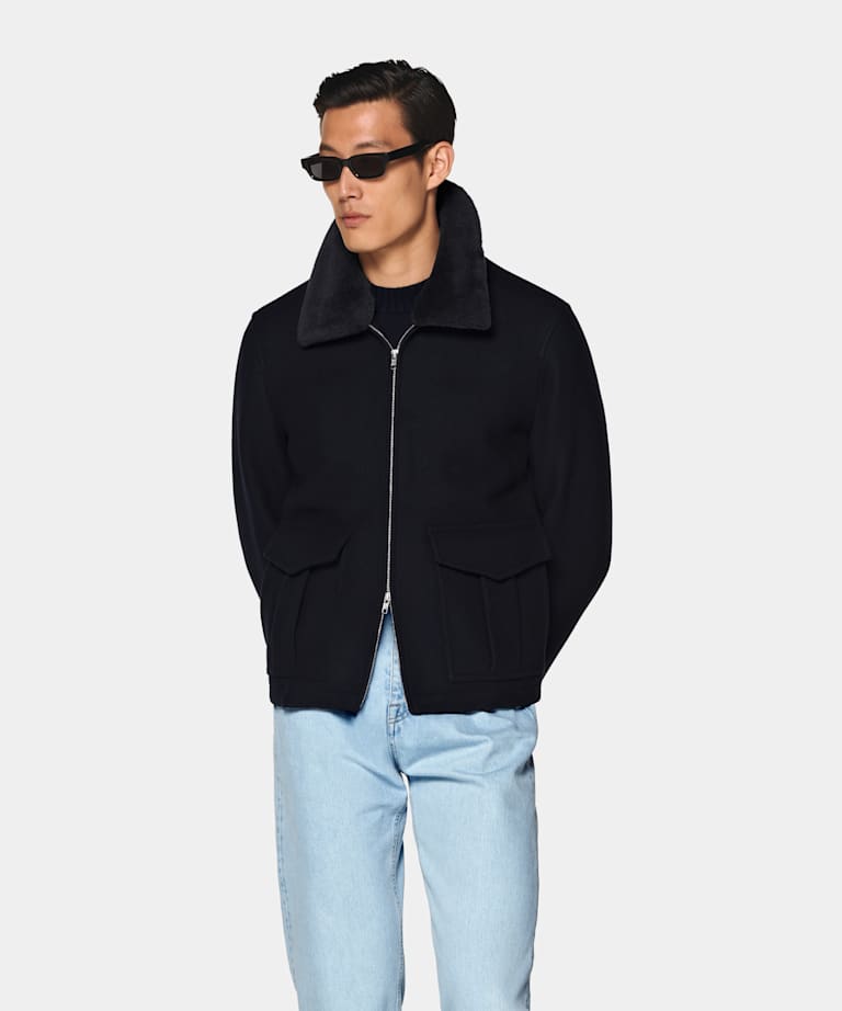 Navy Bomber Jacket