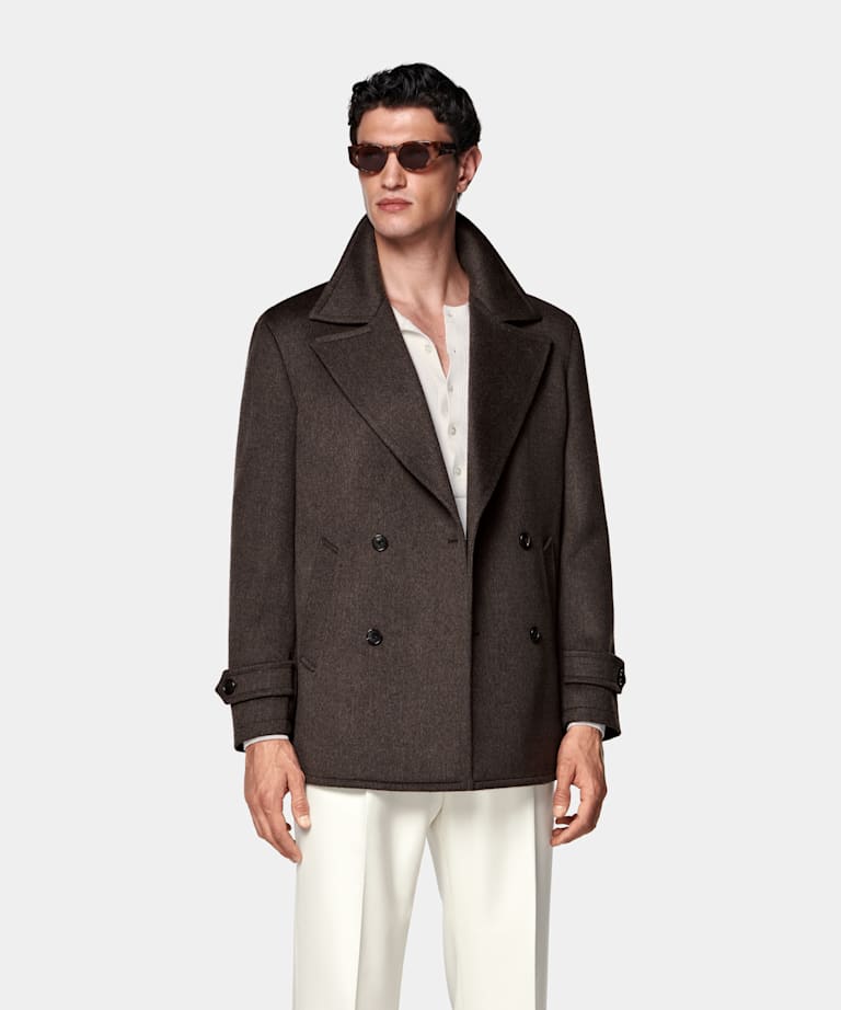 Dark Brown Peacoat