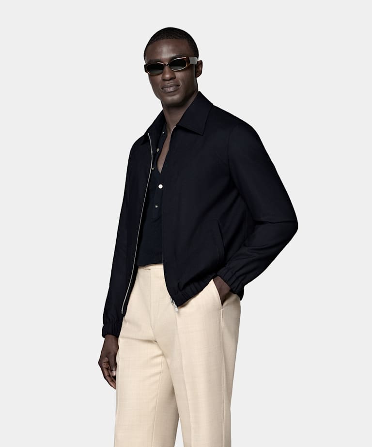 Navy Bomber Jacket