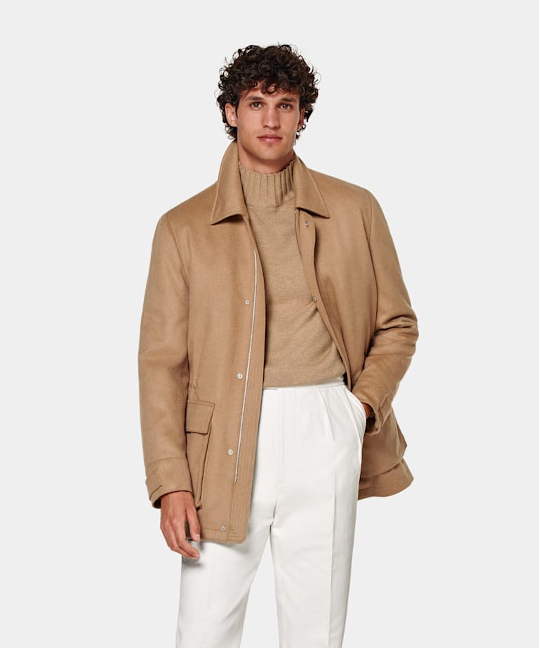 Field jacket marrón intermedio plumón