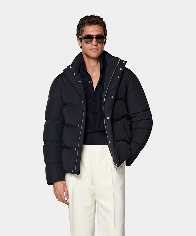 Navy Puffer Jacket