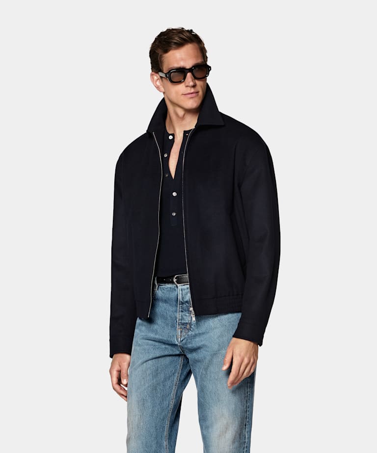 Navy Bomber Jacket
