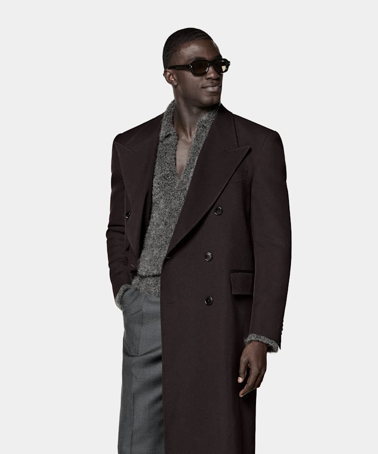 Dark Red Overcoat