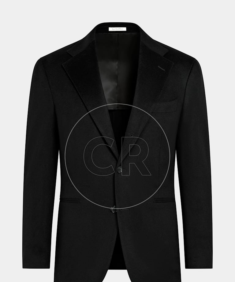 SUITSUPPLY Reines Kaschmir von Colombo, Italien Schwarze Wendeweste mit Rei&szlig;verschluss