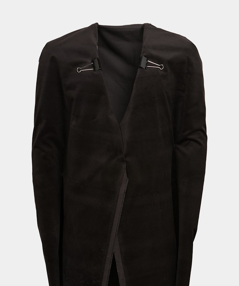 SUITSUPPLY Reiner Baumwoll-Cord von Pontoglio, Italien Dunkelbraune Bomberjacke aus Cord