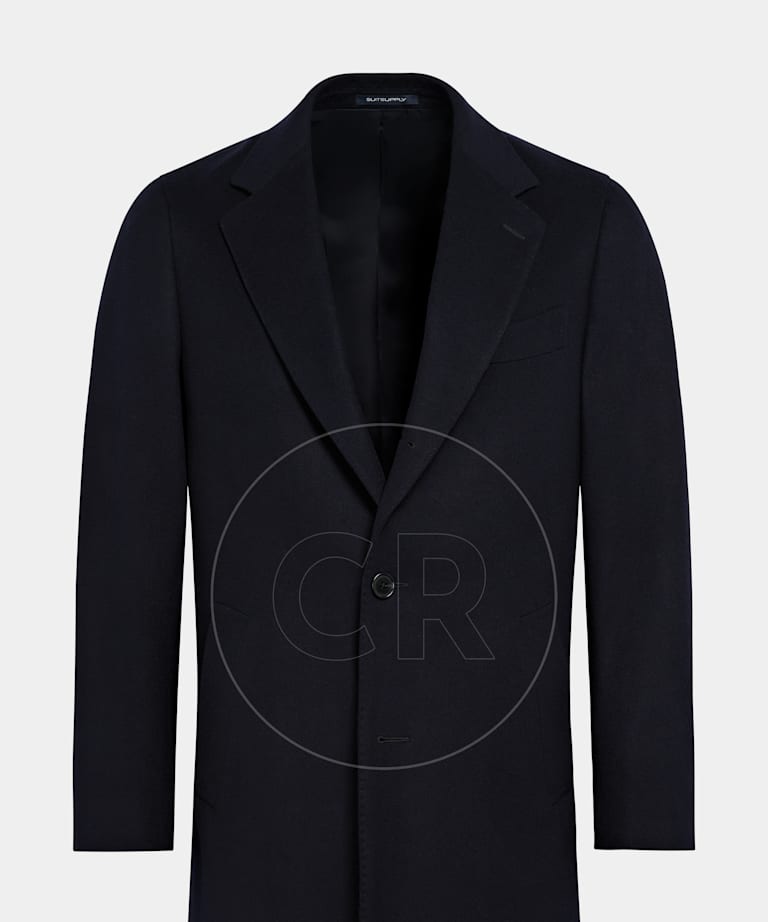SUITSUPPLY Pure Wool Navy Overcoat