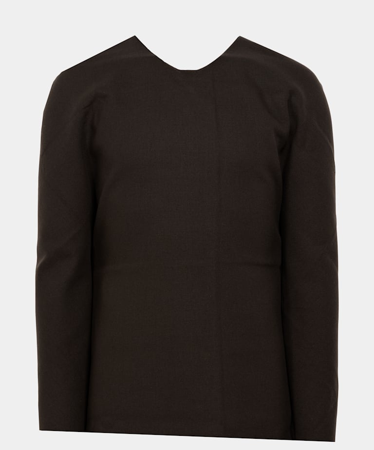 SUITSUPPLY Wool Cashmere by E.Thomas, Italy Brown Overcoat