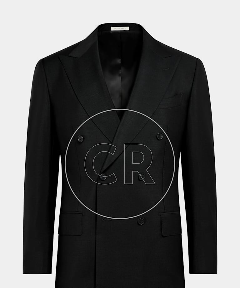 SUITSUPPLY Wolle Mohair von Vitale Barberis Canonico, Italien Bomberjacke schwarz