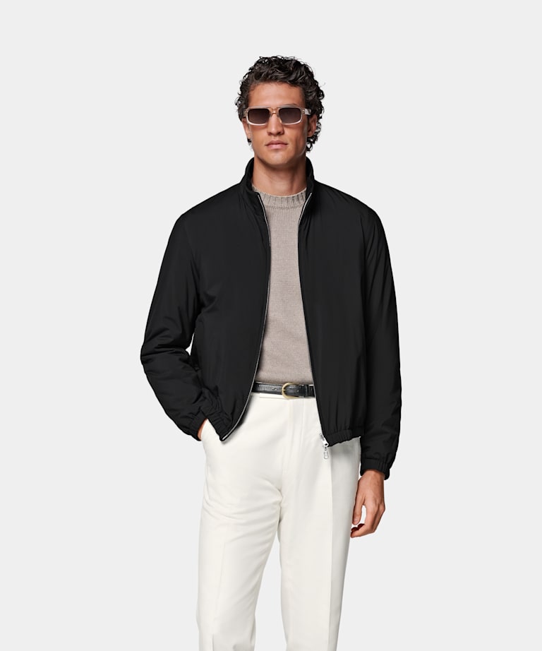 SUITSUPPLY Tissu technique déperlant - Olmetex, Italie Bomber réversible noir
