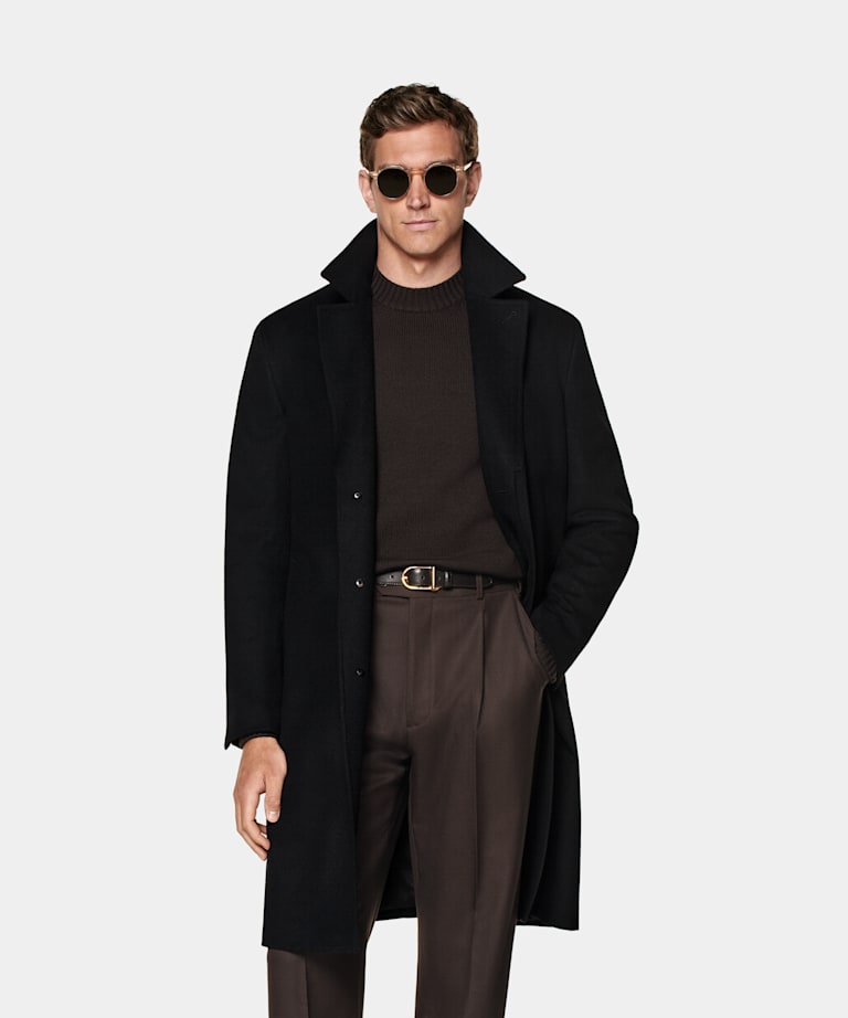 SUITSUPPLY Pure laine Manteau noir