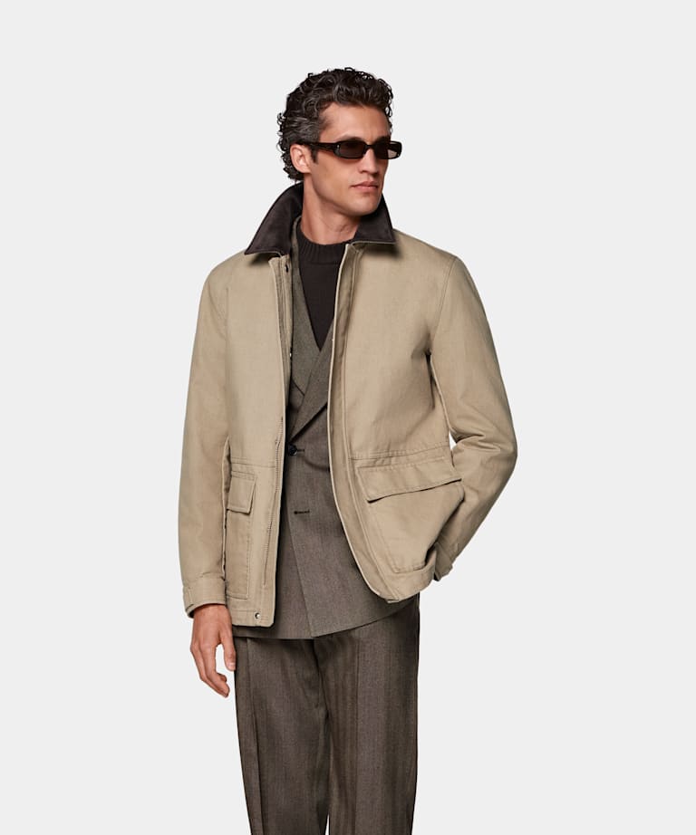 【関税＆送料込み】Off-White Wool Jacket Off-White Hiking Jacket in Alpaca Polyamide | SUITSUPPLY