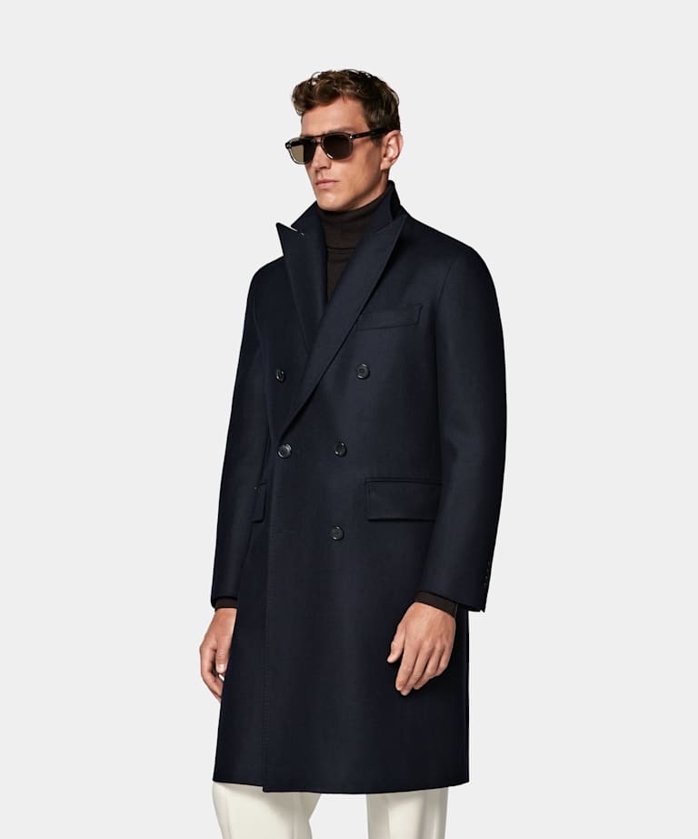 Navy Overcoat in Pure Wool | SUITSUPPLY US