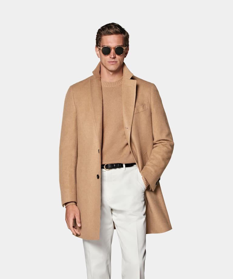 SUITSUPPLY Pure Camel by Rogna, Italy Mid Brown Overcoat