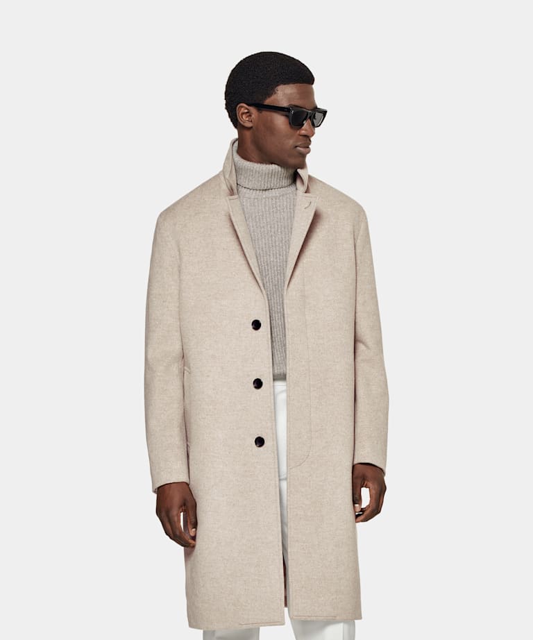 SUITSUPPLY Pure Wool Sand Overcoat