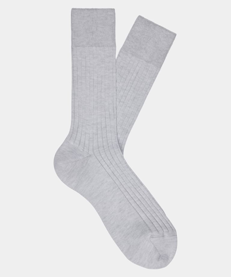 Light Grey Ribbed Socks