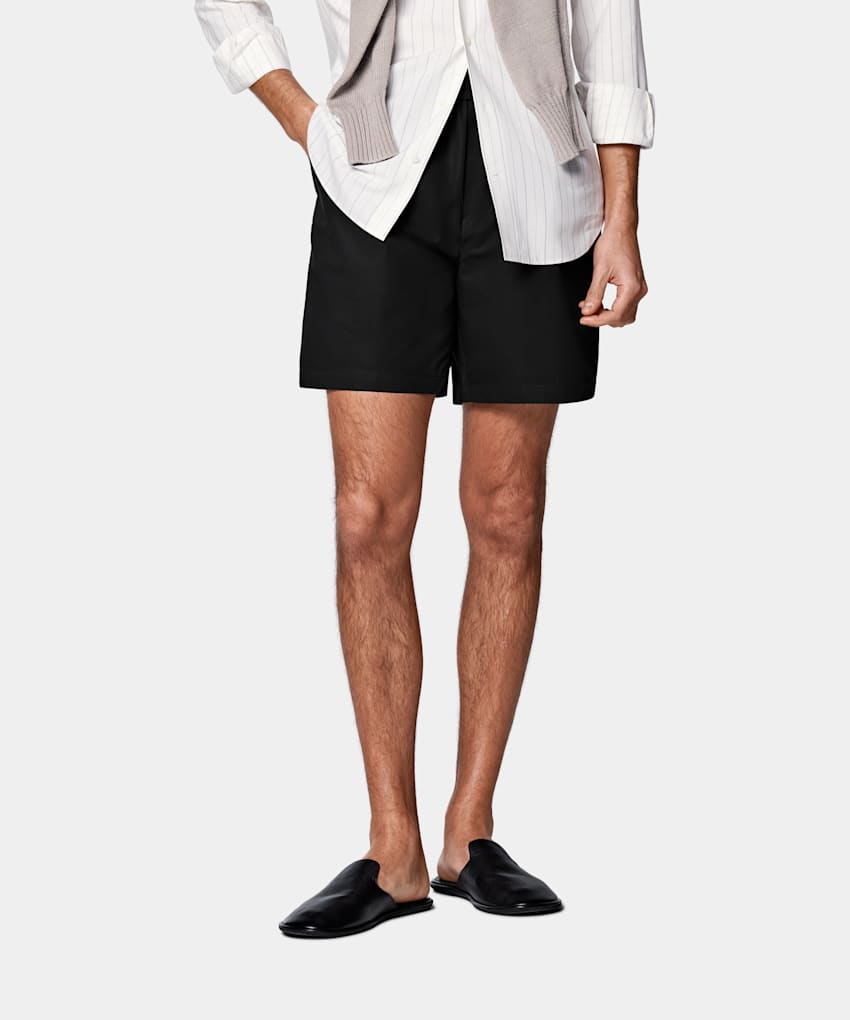 SUITSUPPLY Puro cotone - Di Sondrio, Italia Pantaloncini neri straight leg