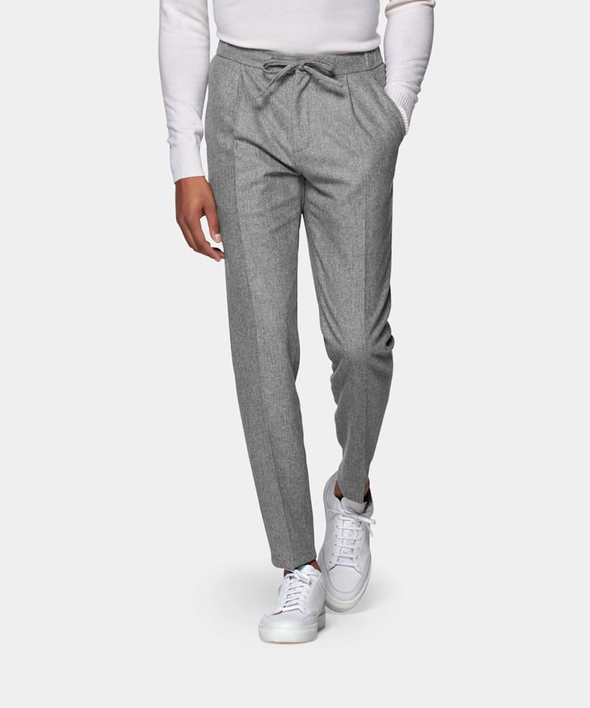 Light Grey Drawstring Ames Trousers