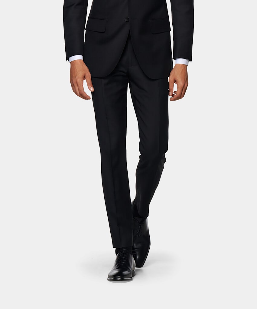 SUITSUPPLY Pure S110's Wool by Vitale Barberis Canonico, Italy Black Brescia Suit Trousers