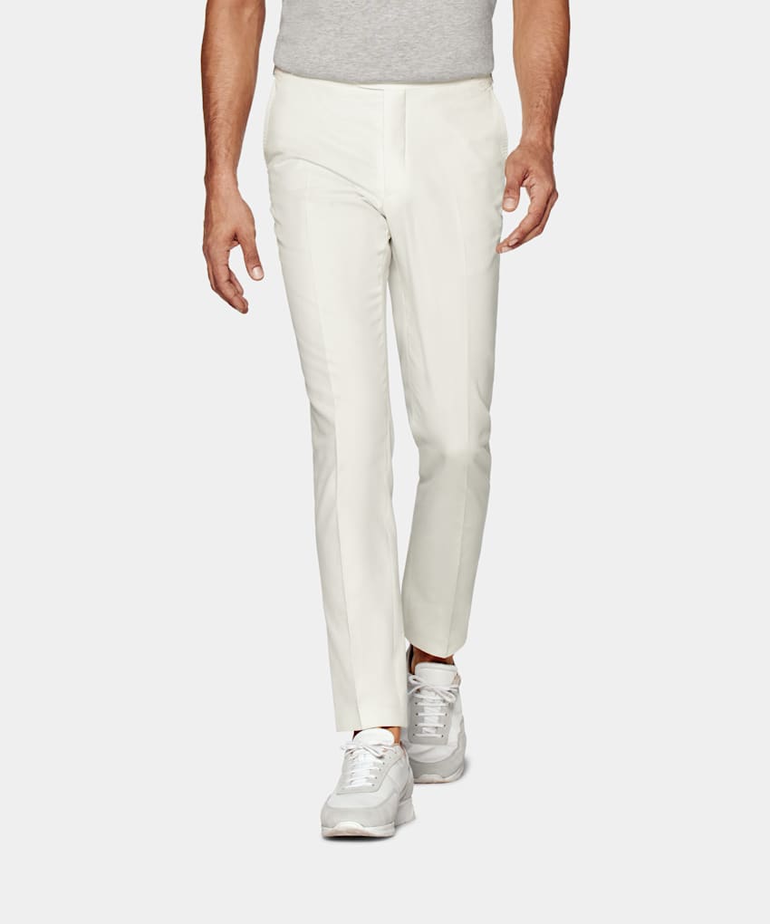 SUITSUPPLY Pur coton - E.Thomas, Italie Pantalon Brescia blanc cassé