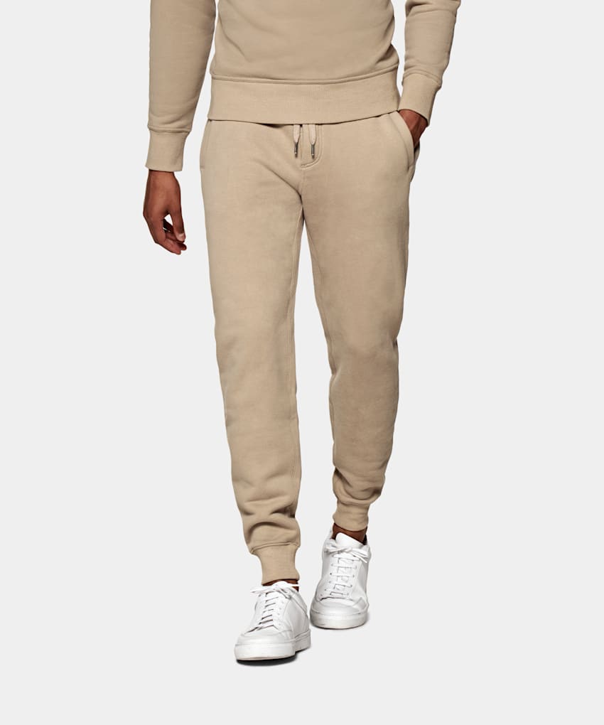 SUITSUPPLY Pure Cotton Light Brown Sweatpants