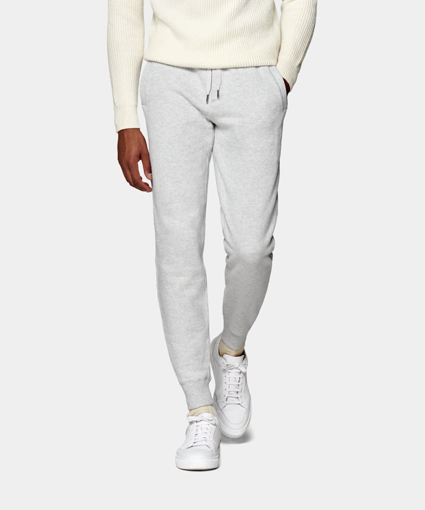 SUITSUPPLY Pure Cotton Light Grey Sweatpants