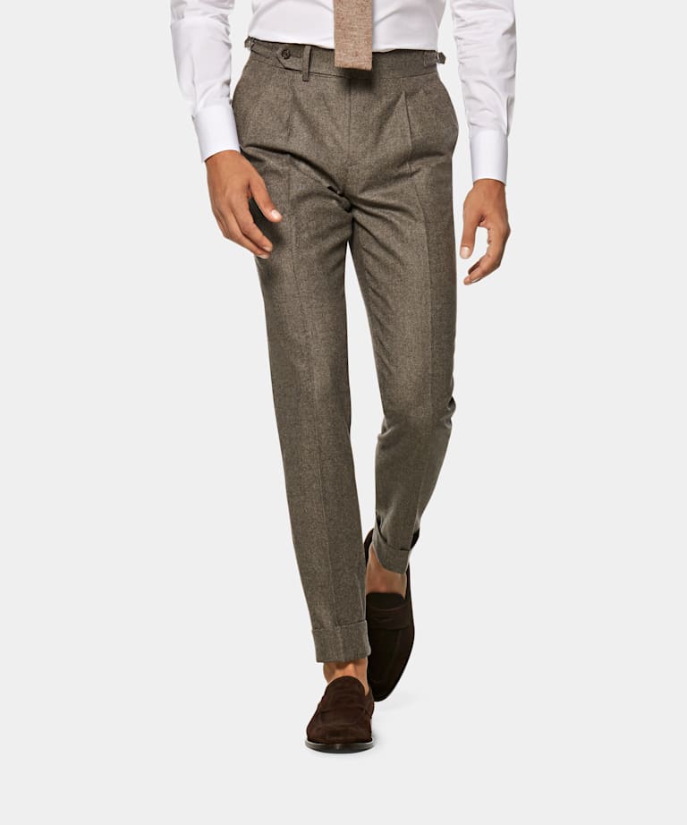 brown dress trousers