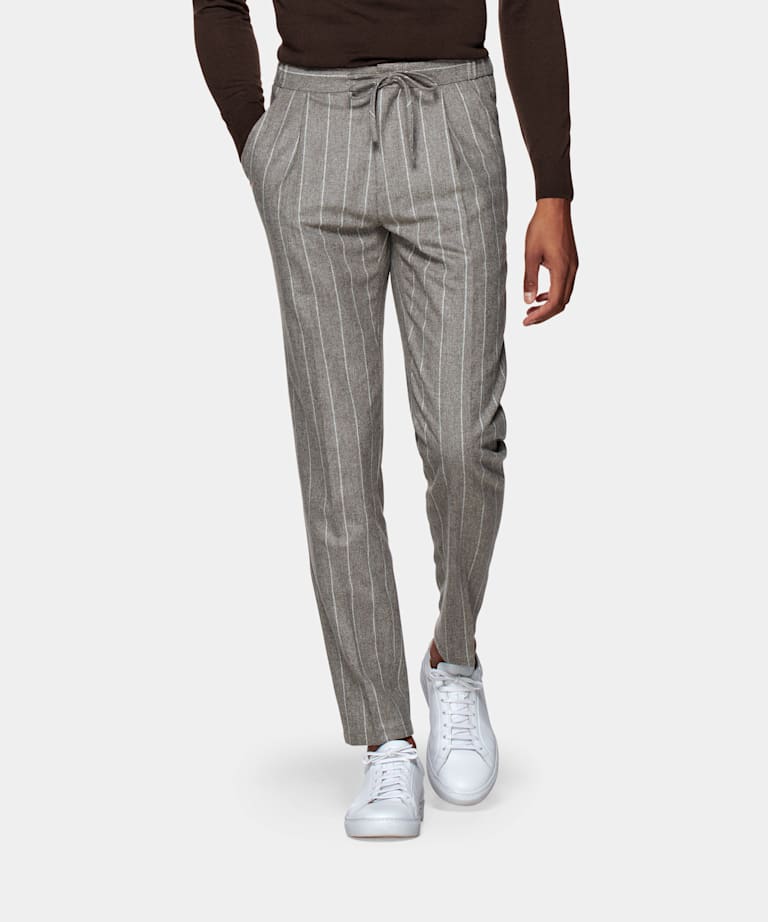 Light Grey Drawstring Ames Trousers