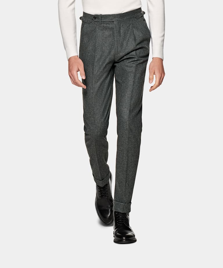 Dark Grey Soho Trousers | Circular Wool Flannel | Suitsupply Online Store