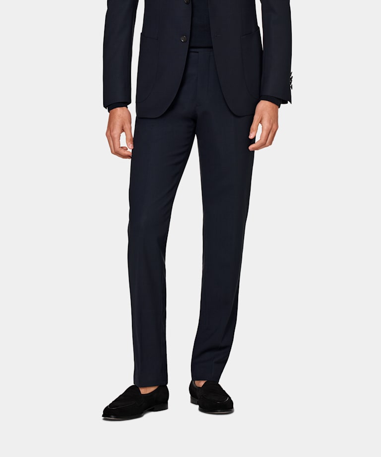 SUITSUPPLY Pure Wool Traveller by Vitale Barberis Canonico, Italy Navy Soho Trousers