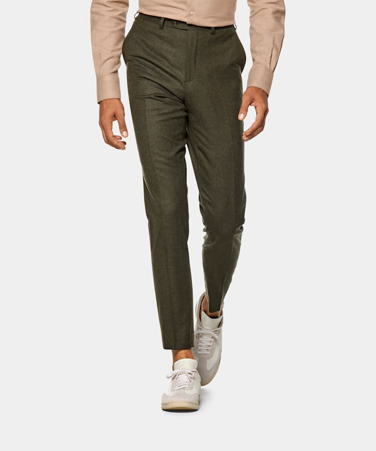 Mid Green Soho Trousers | Pure Linen | Suitsupply Online Store